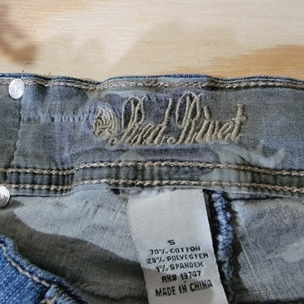 Red Rivet Jeans - Picture 3 of 7